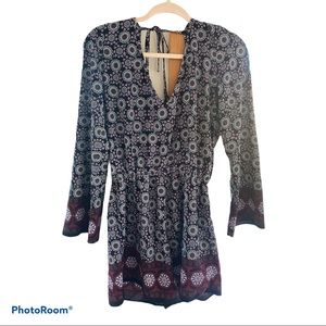 Multi color patterned romper